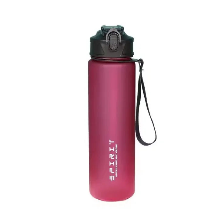 Portable Sports Water Bottle with Time Scale and Straw Leakproof Motivational Water Cup for Outdoor Fitness Camping School