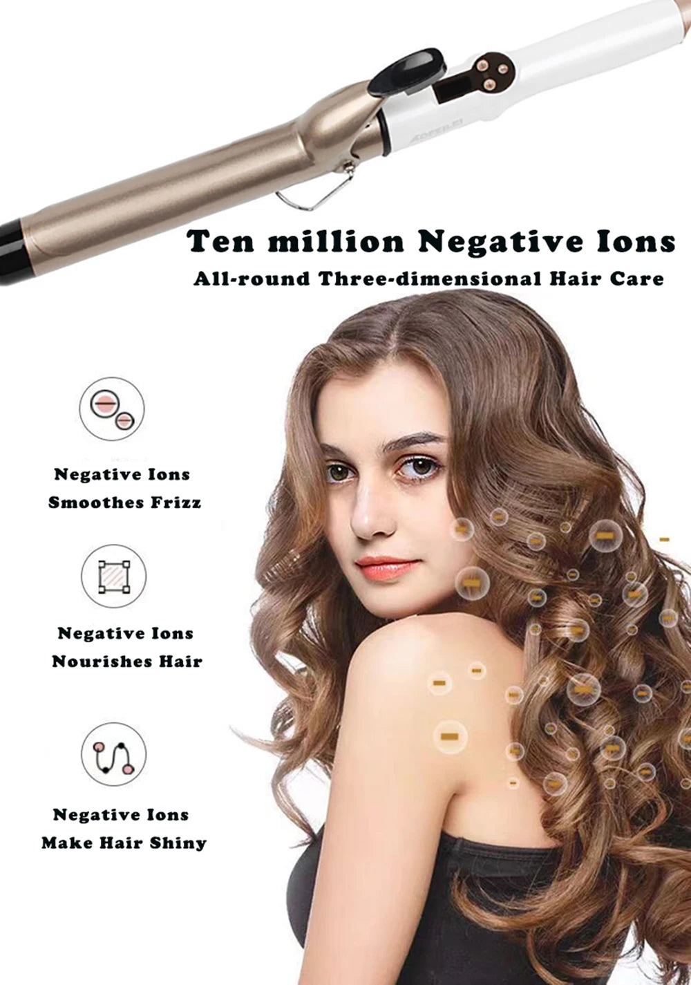 Hair Curling Iron 9mm 13mm 19mm 22mm 25mm 32mm 38mm Ceramic Hair Curler Electric Salon Styling Tool Crimping Iron