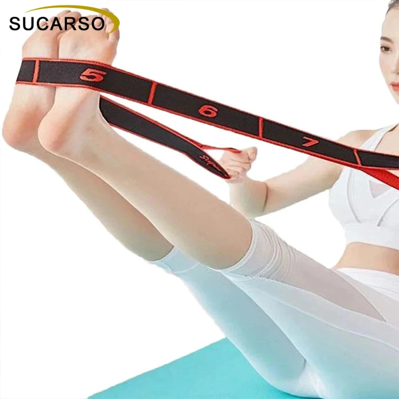 Elastic Yoga Stretching Strap Ballet Dance Leg Stretching Band Beginner Pilates Dance Gymnastics Loop Strap Belt Fitness Sport