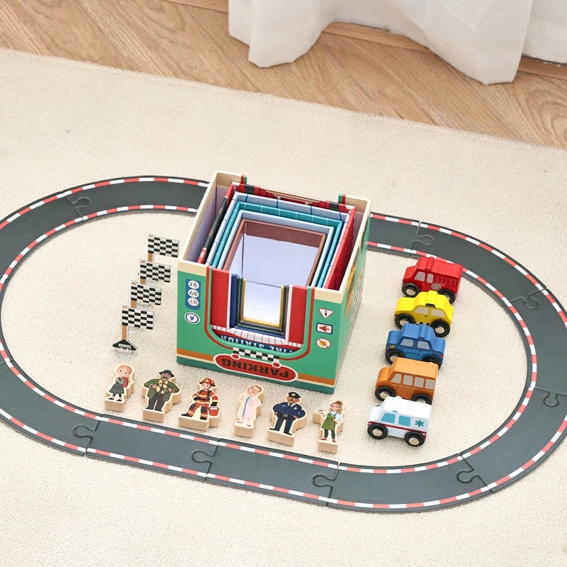 Car Building Blocks Track Accessories Children's Assembly Toy Set Develops Baby's Social Skills Early Learning Kids Toys