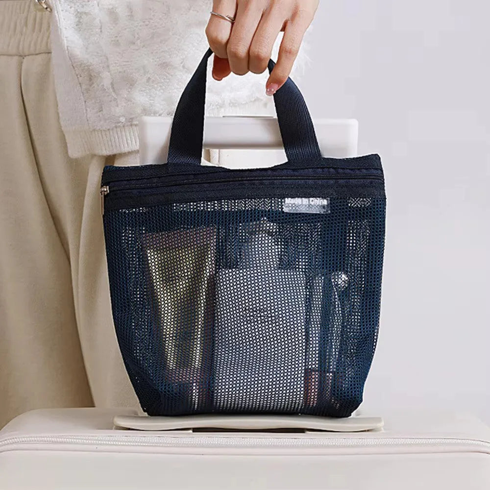 Portable Toiletry Storage Bags Mesh Travel Makeup Handheld Bags Makeup Underwear Storage Bag Travel Bag Toiletry Bag